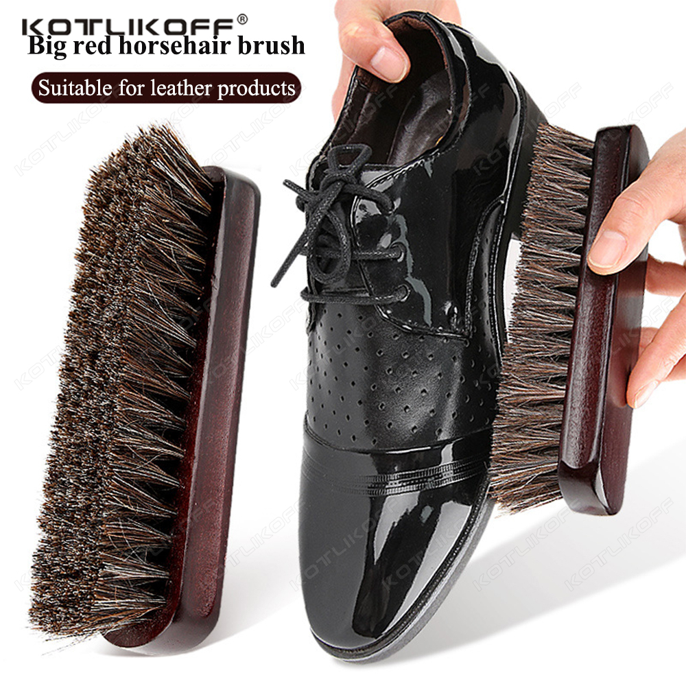 Dirt Brush Interior - Premium Horsehair Shoe Brush For Leather