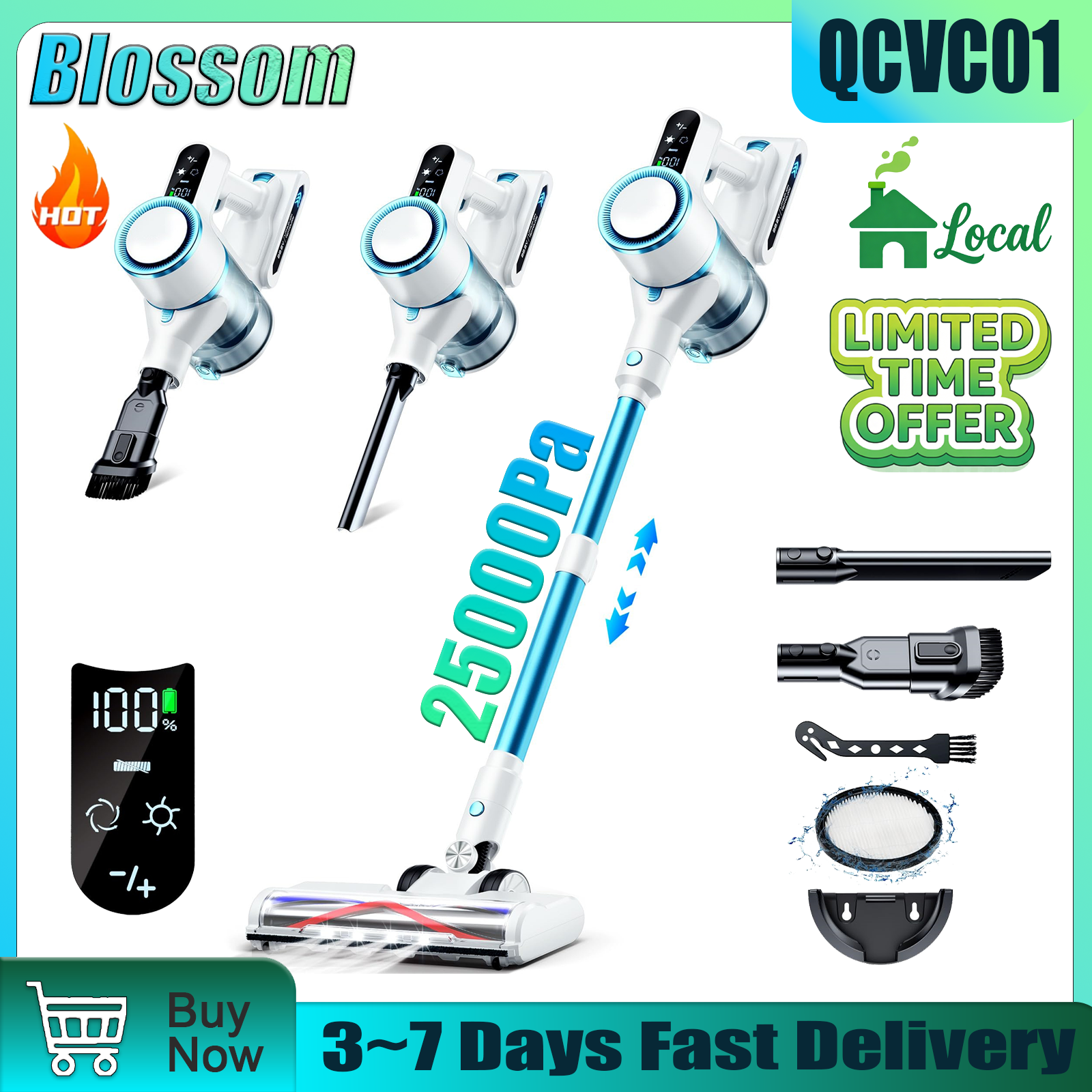 Blossom QCVC01 Wireless Vacuum - Car Cleaning Brush incelemesi ve fiyatı