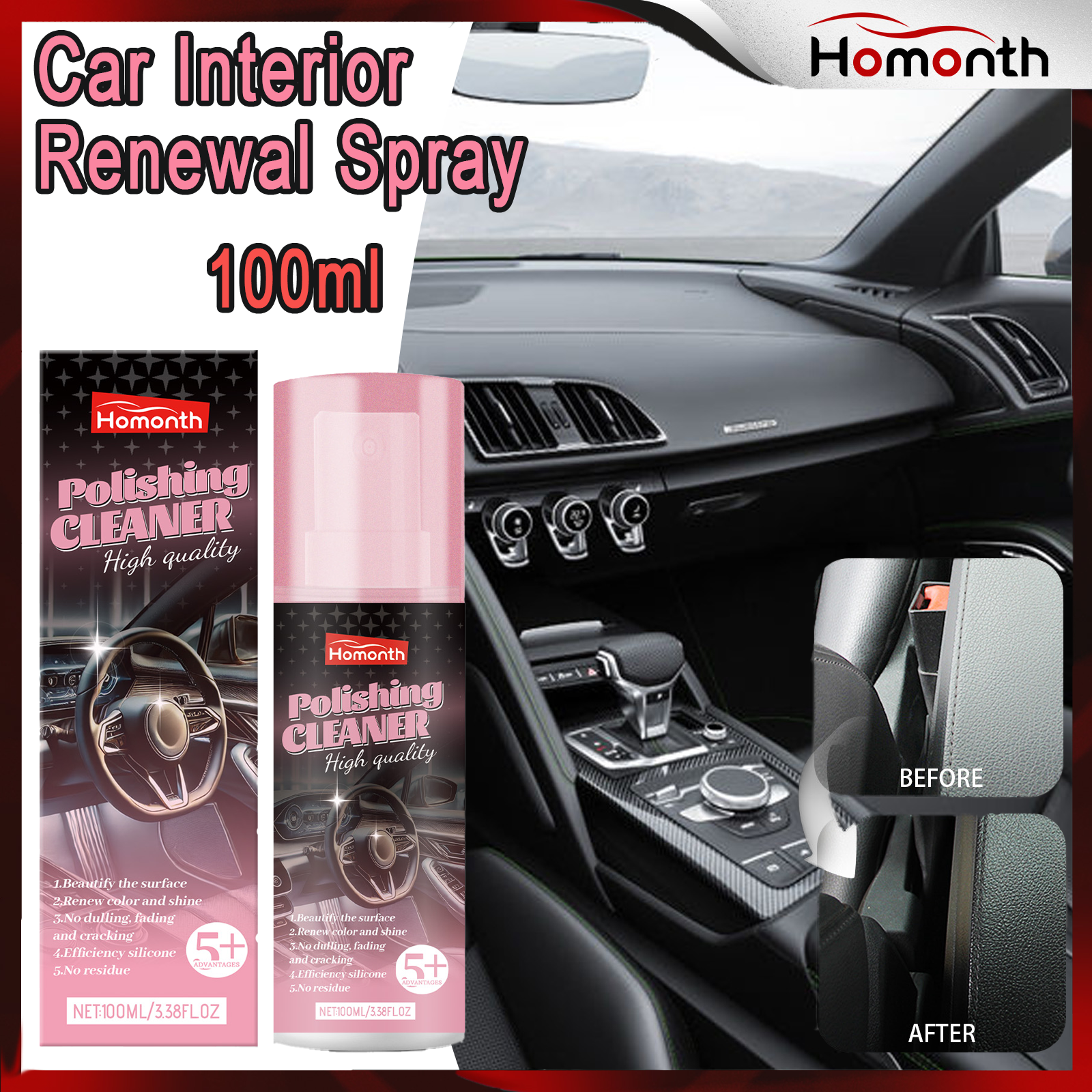 100ml Auto Interior Polish Car - Leather Cleaner Interior incelemesi ve fiyatı