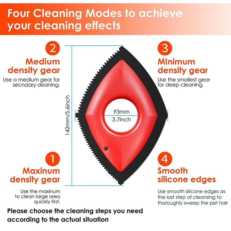 4 Modes Pet Hair Remover Comb  - Seat Cleaner Fabric incelemesi ve fiyatı