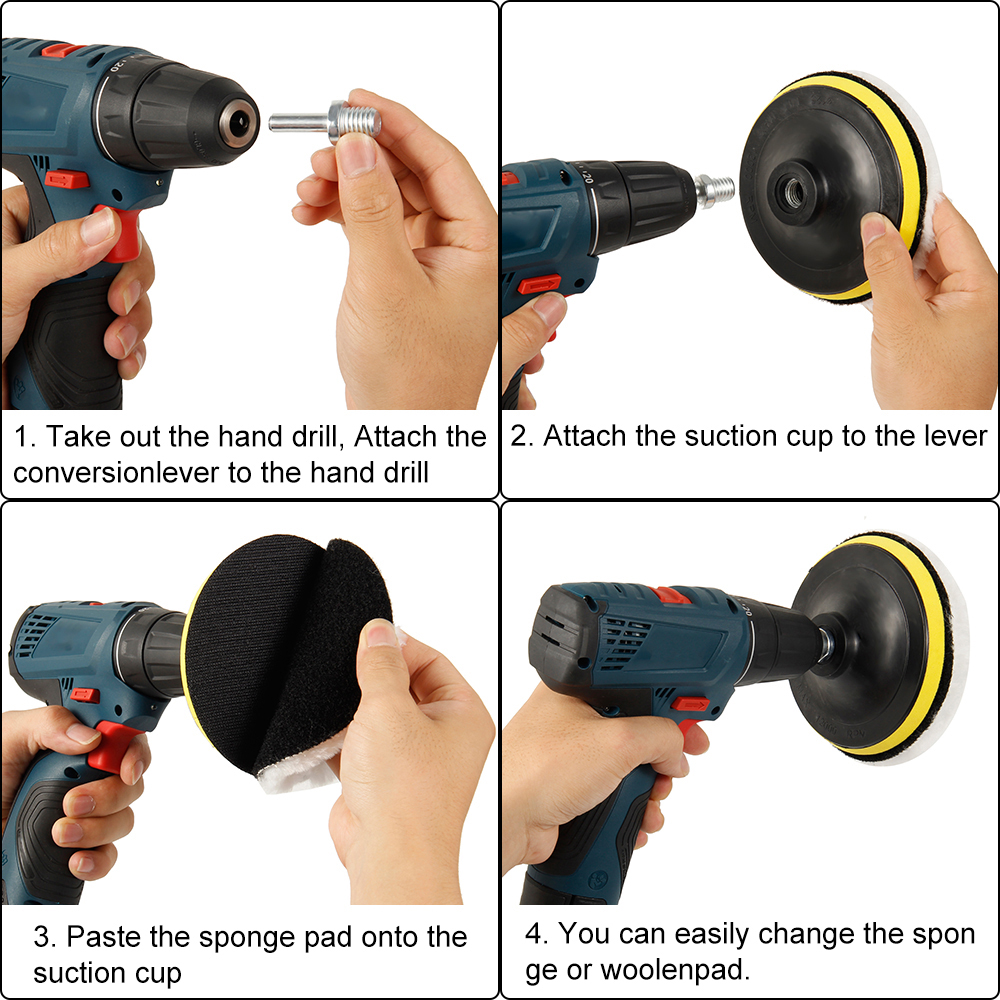 5pcs Car Polishing Pads Set 6  - Polish Pad Set Buffer incelemesi ve fiyatı