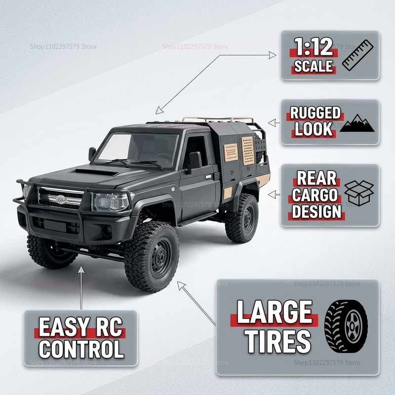 MN82 MN82S RC Crawler Truck 1/ - Dirt Brush Interior incelemesi ve fiyatı