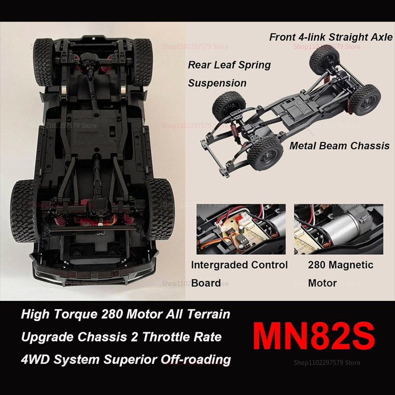 MN82 MN82S RC Crawler Truck 1/ - Dirt Brush Interior incelemesi ve fiyatı