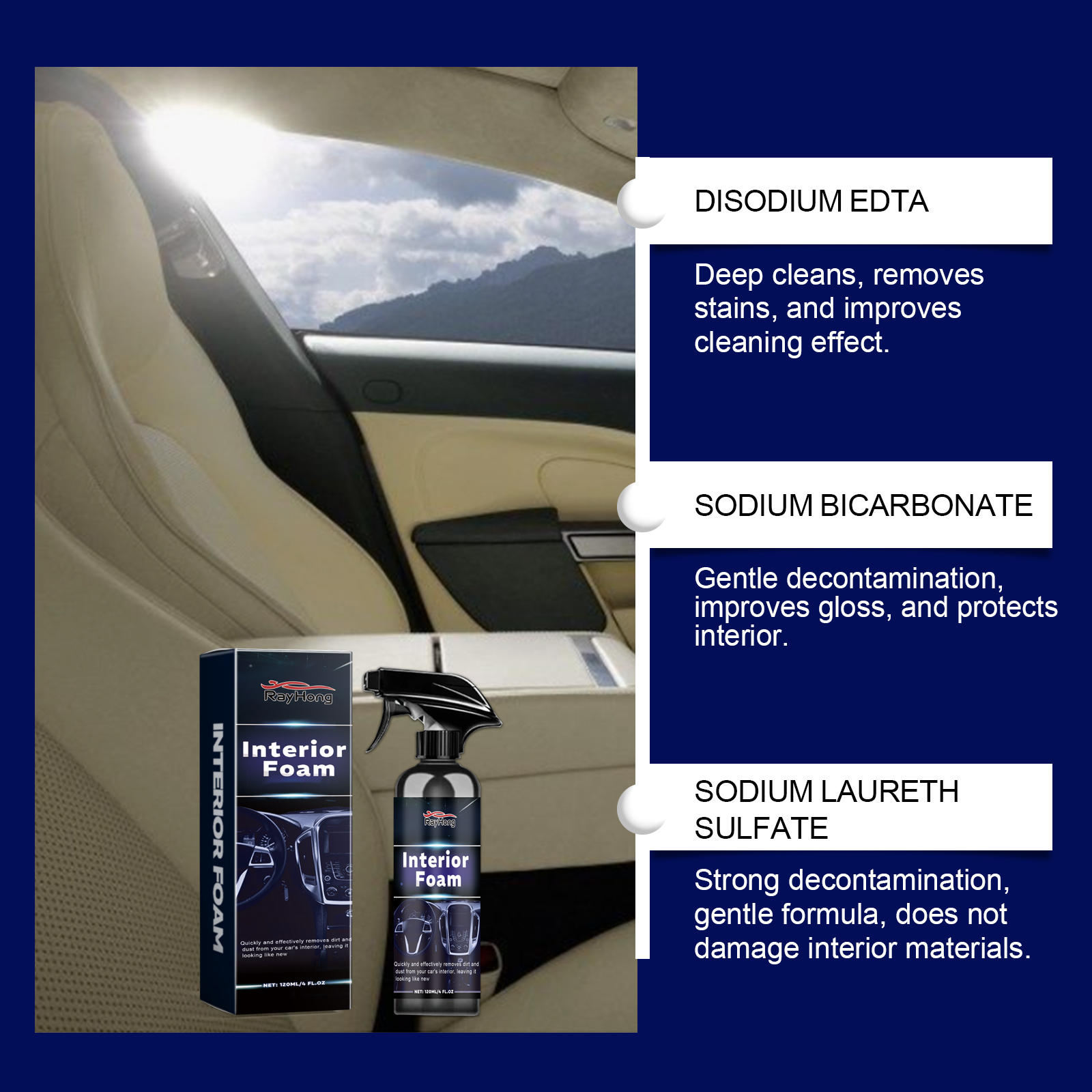 Multi-purpose Car Interior Foa - Seat Cleaner Fabric incelemesi ve fiyatı