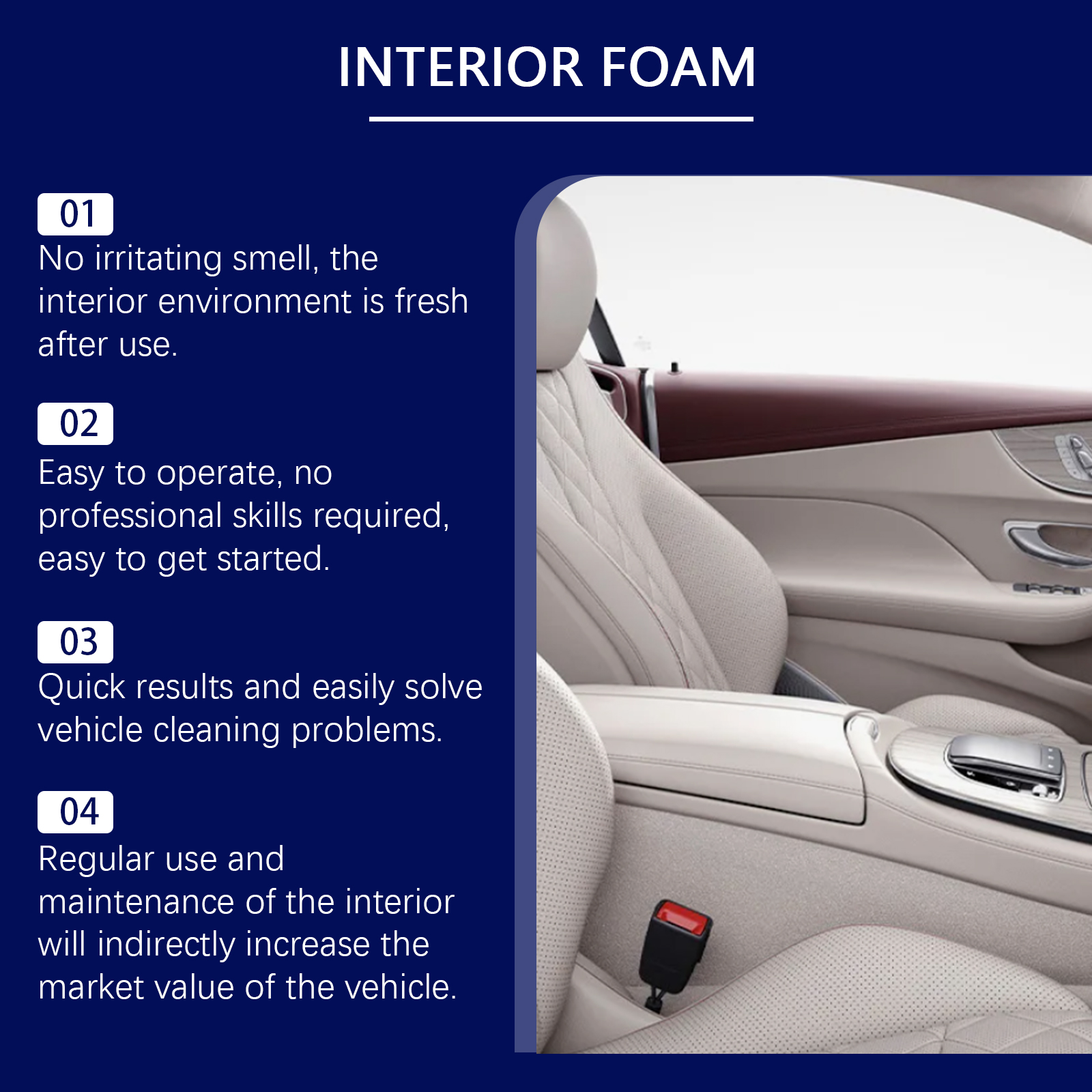 Multi-purpose Car Interior Foa - Seat Cleaner Fabric incelemesi ve fiyatı