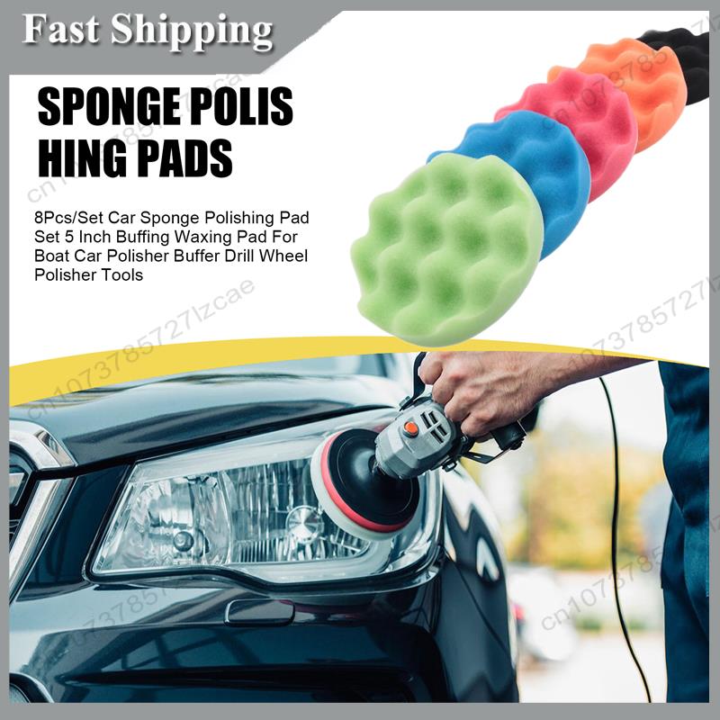 -A99Z 8Pcs/Set Car Sponge Poli - Polish Pad Set Buffer incelemesi ve fiyatı