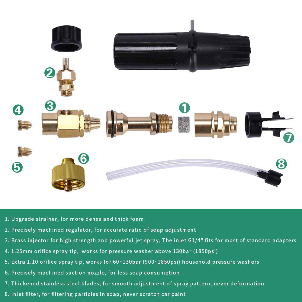 Foam Generator snow foam lance - Pressure Washer Foam Gun incelemesi ve fiyatı