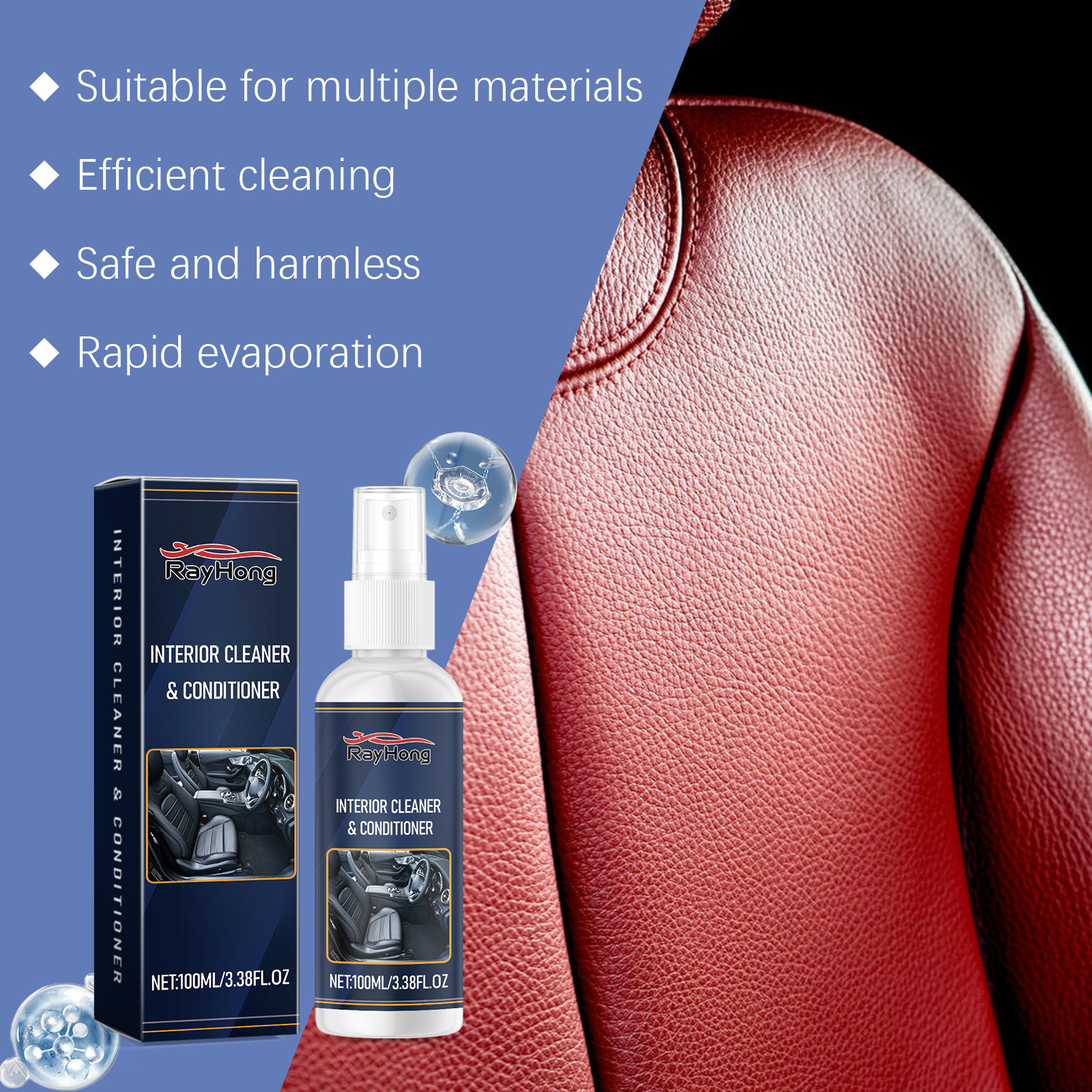 100ml Car Interior Foam Cleane - Leather Cleaner Interior incelemesi ve fiyatı