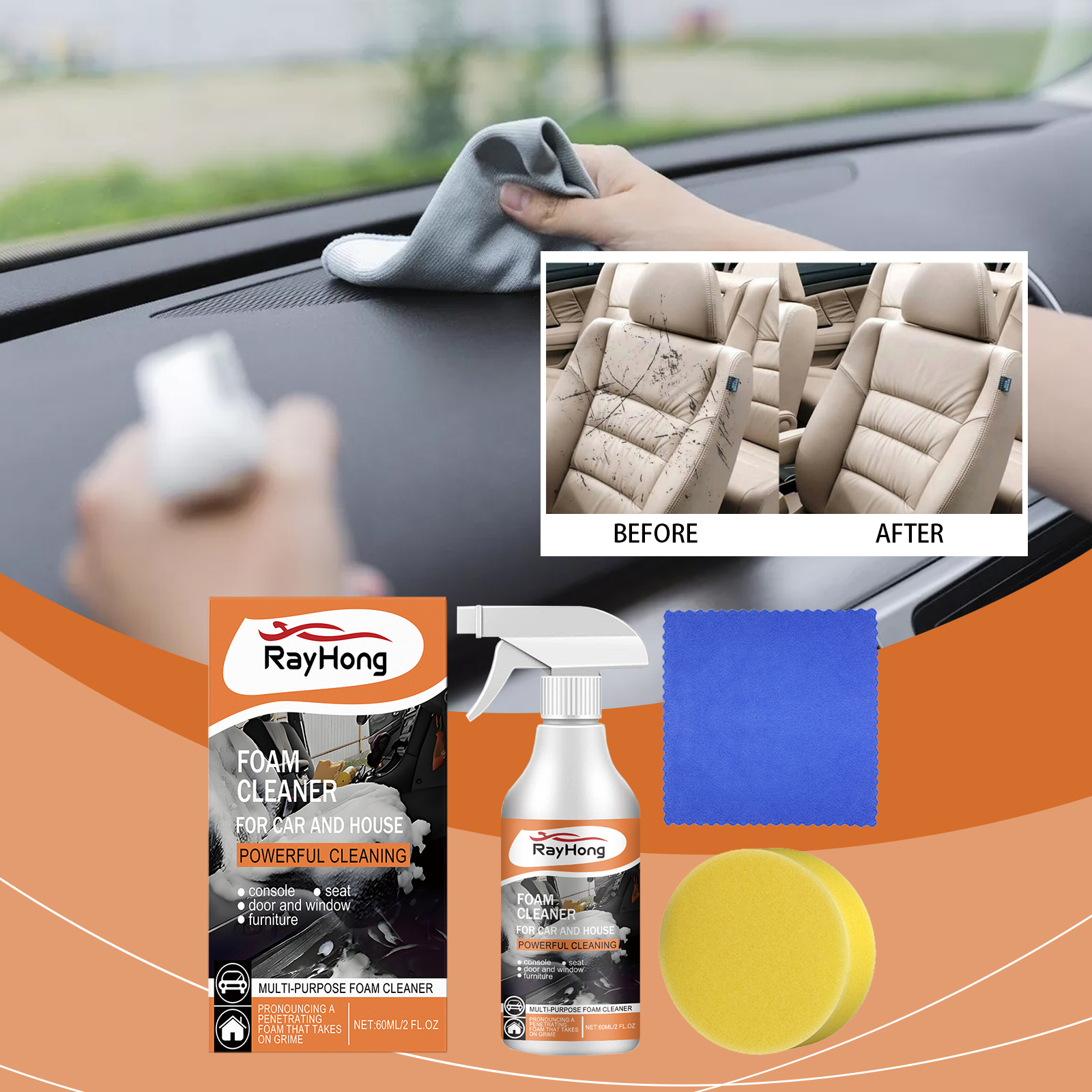 Car Interior Foam Cleaner Mult - Leather Cleaner Interior incelemesi ve fiyatı