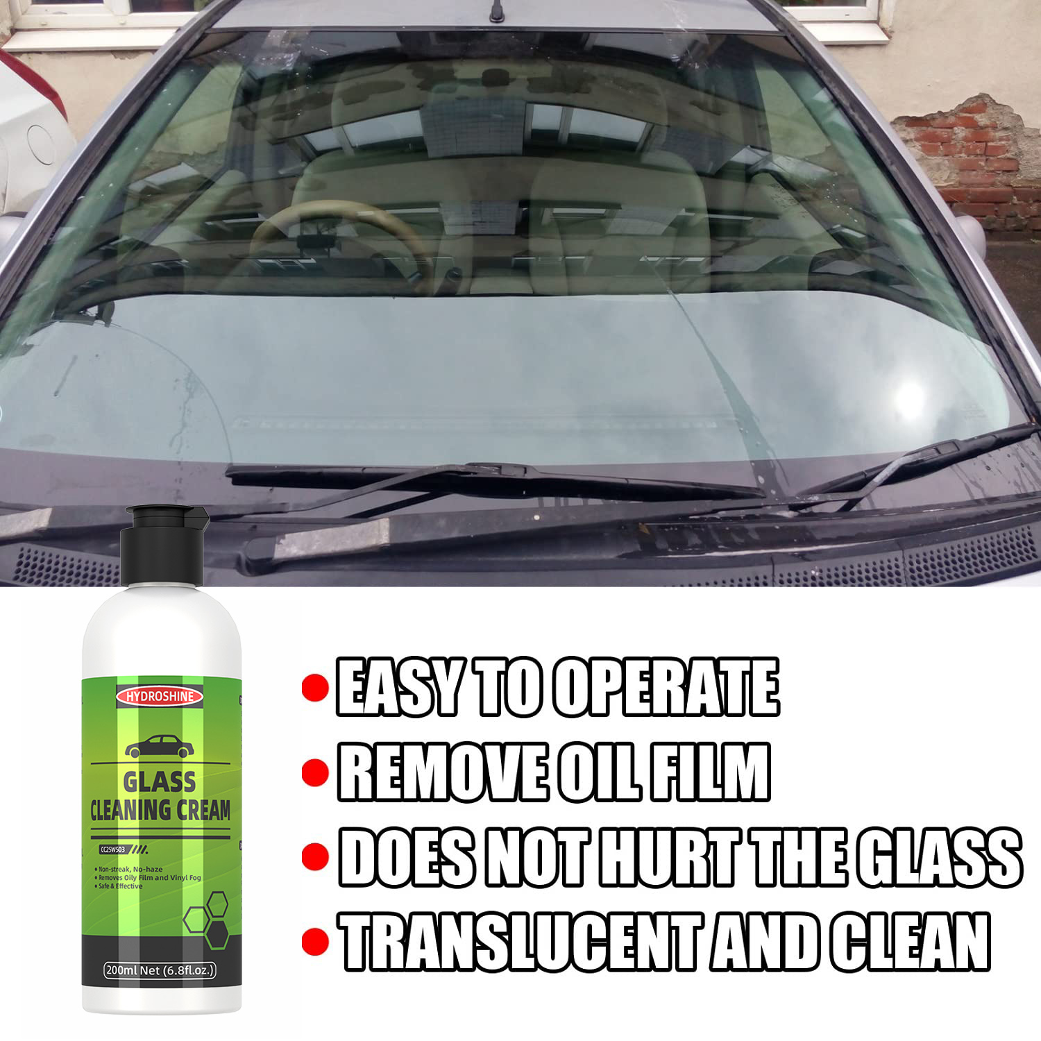 Hydroshine Car Glass Oil Film  - Glass Cleaner Streak incelemesi ve fiyatı