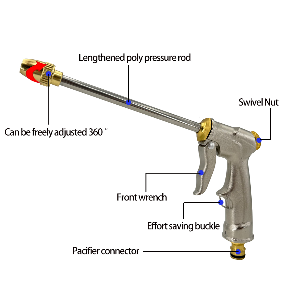 1PC Metal High-Pressure Long R - Pressure Washer Foam Gun incelemesi ve fiyatı
